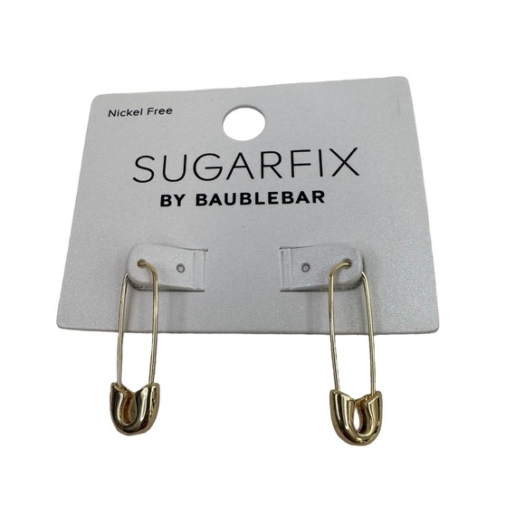 Sugarfix by Baublebar Gold Tone Safety Pin Threader Earrings - Picture 2 of 5
